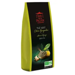Thés de la Pagode Thé Vert Citron Gingembre Bio 100g