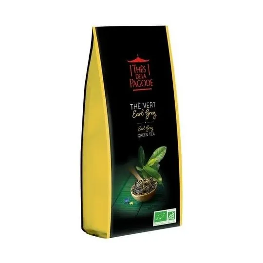 Thés de la Pagode Thé Vert Earl Grey bio 100gr