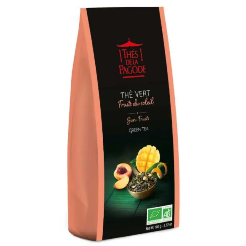 Thés de la Pagode Thé Vert Fruits du Soleil Bio 100g Thés de la Pagode Thé Vert Fruits du Soleil Bio 100g