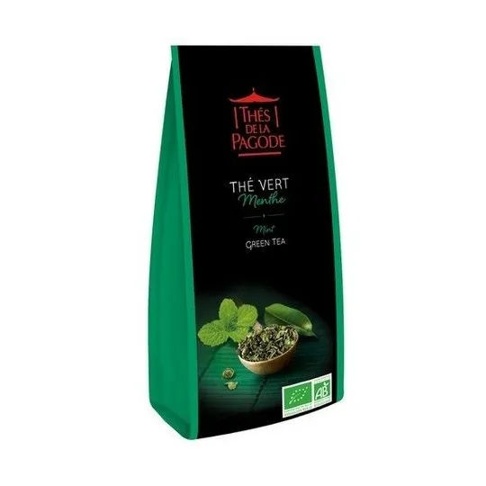 Thés de la Pagode thé vert Menthe bio 100gr Thés de la Pagode thé vert Menthe bio 100gr