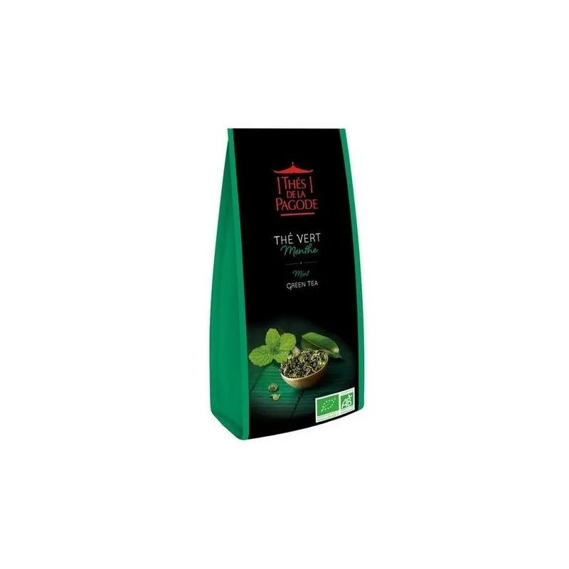 Thés de la Pagode thé vert Menthe bio 100gr Thés de la Pagode thé vert Menthe bio 100gr