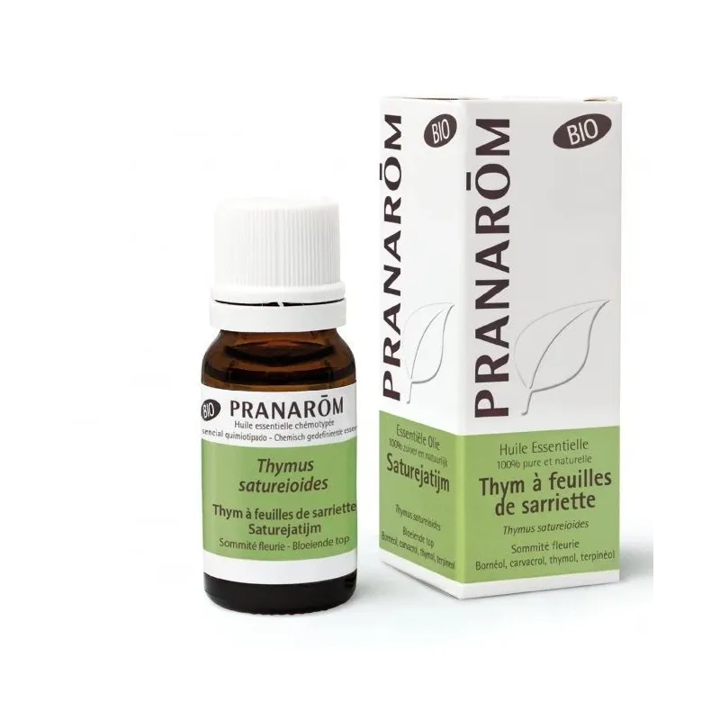 Thym à Feuilles de Sariette Huile Essentielle Bio Pranarôm 10ml Thym à Feuilles de Sariette Huile Essentielle Bio Pranarôm 10ml
