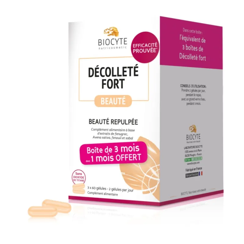 Biocyte Décolleté Fort Beauté Repulpée 180 gélules dont 30 OFFERTES