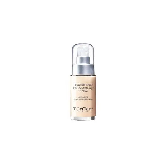TLeclerc Fond de teint Fluide Anti-Age SPF 20 02 Clair Rosé satiné Nouvelle formule