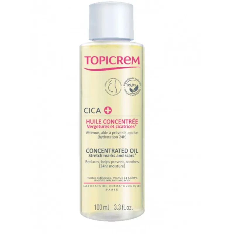 Topicrem Cica+ Huile Concentrée Vergetures et Cicatrices 100ml