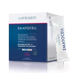 Biocyte Lifegen Ematocell Goût Fruits Rouges 21 Sticks
