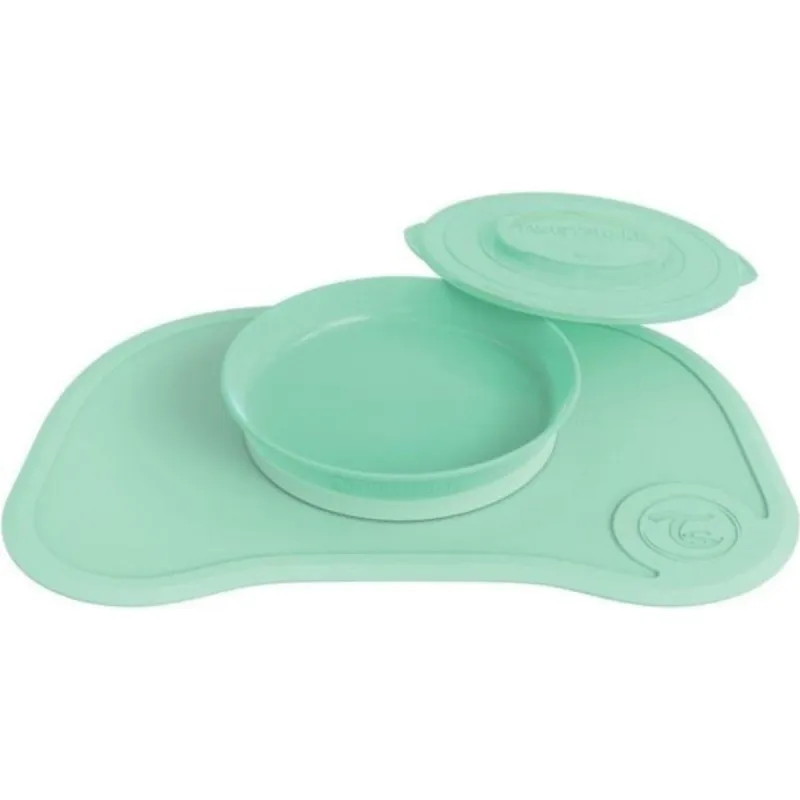 Twistshake Plateau + Assiette avec Couvercle Vert Twistshake Plateau + Assiette avec Couvercle Vert