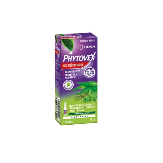 Upsa Phytovex Spray Nasal Nez Très Bouché 15ml Upsa Phytovex Spray Nasal Nez Très Bouché 15ml