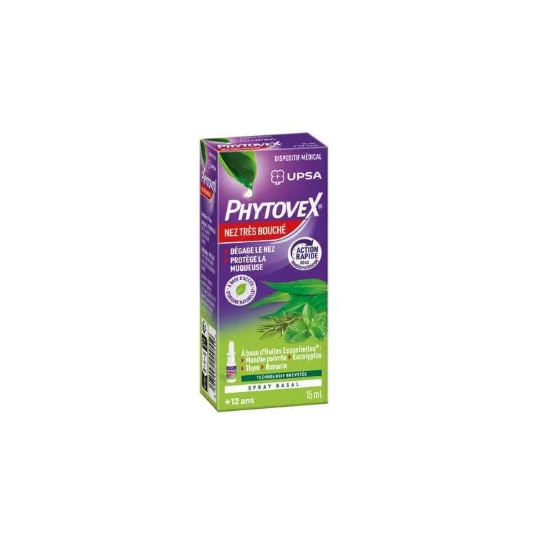 Upsa Phytovex Spray Nasal Nez Très Bouché 15ml Upsa Phytovex Spray Nasal Nez Très Bouché 15ml