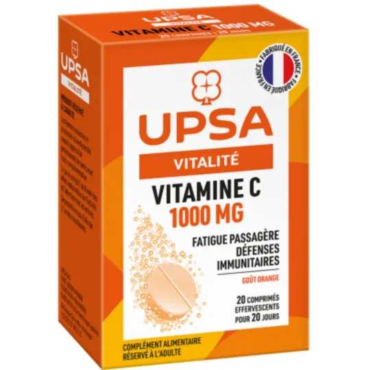 Upsa Vitalité Vitamine C 1000mg 20 Comprimés Effervescents Upsa Vitalité Vitamine C 1000mg 20 Comprimés Effervescents