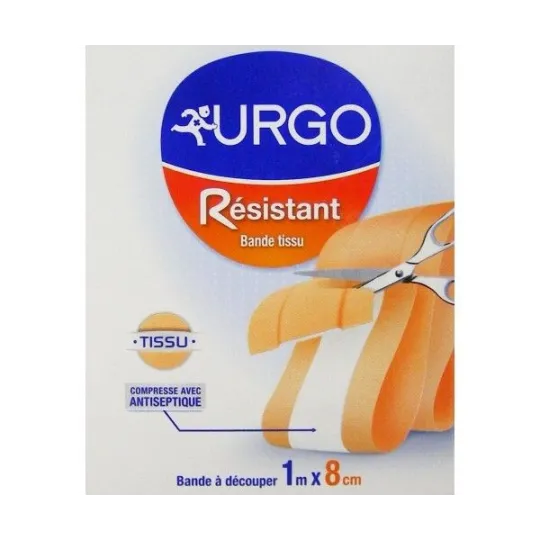 Urgo Résistant Bande Tissu 1m x 8cm Urgo Résistant Bande Tissu 1m x 8cm