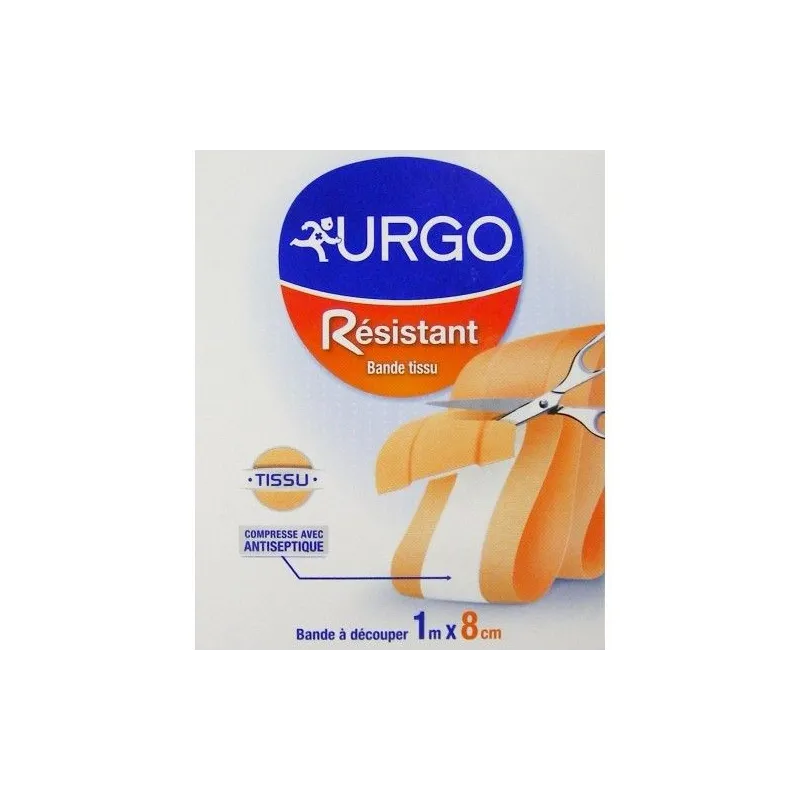 Urgo Résistant Bande Tissu 1m x 8cm Urgo Résistant Bande Tissu 1m x 8cm