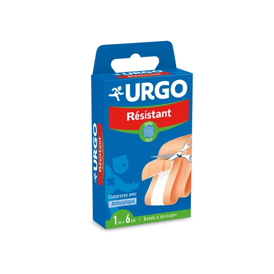 Urgo Resistant pansement bande tissue à découper 1m x 6cm Urgo Resistant pansement bande tissue à découper 1m x 6cm