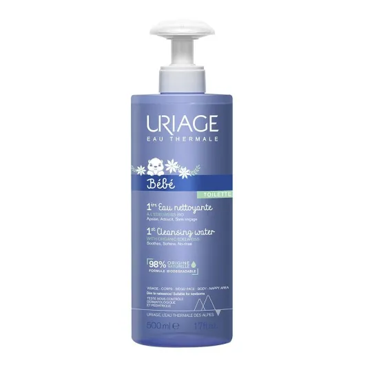 Uriage Bébé 1ère Eau Nettoyante Flacon pompe 500ml Uriage Bébé 1ère Eau Nettoyante Flacon pompe 500ml