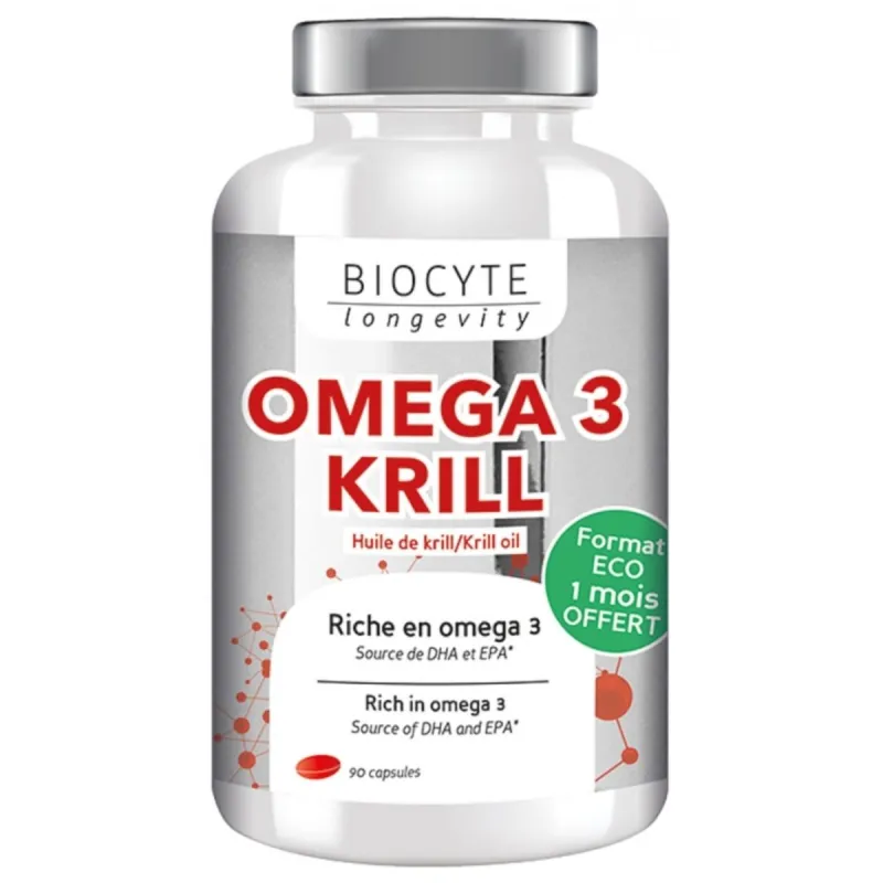 Biocyte Longevity Omega 3 Krill Fonction Cardiaque 90 capsules Biocyte Longevity Omega 3 Krill Fonction Cardiaque 90 capsules