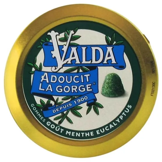 Valda Gommes Goût Menthe Eucalyptus 50g Valda Gommes Goût Menthe Eucalyptus 50g