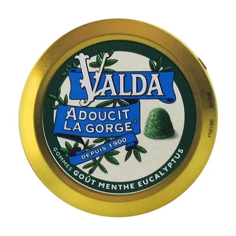 Valda Gommes Goût Menthe Eucalyptus 50g Valda Gommes Goût Menthe Eucalyptus 50g