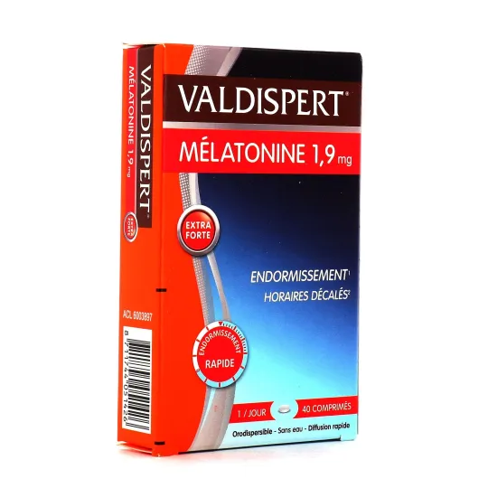 Valdispert Mélatonine 1.9mg 40 comprimés orodispersibles Valdispert Mélatonine 1.9mg 40 comprimés orodispersibles
