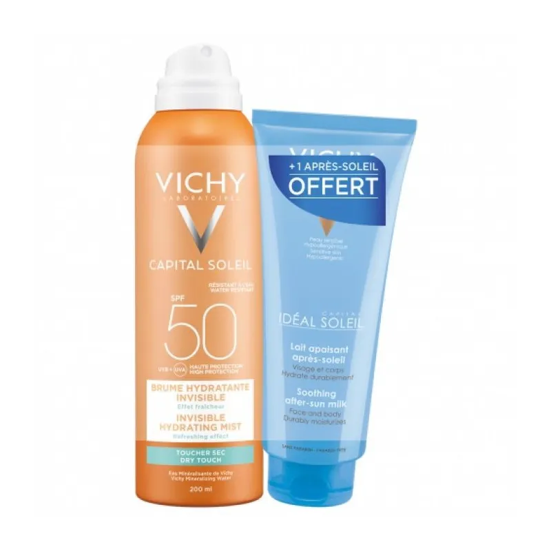 Vichy Capital Soleil Brume Hydratante Invisible SPF50+ Lait Après Soleil 100ml