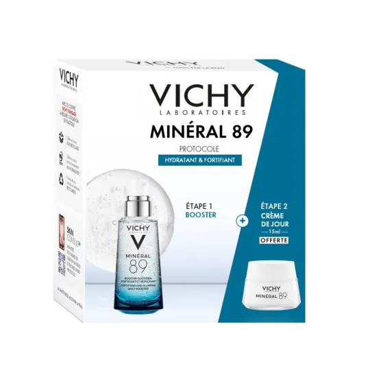 Vichy Coffret Minéral 89 50ml Protocole Hydratant & Repulpant 65ml Vichy Coffret Minéral 89 50ml Protocole Hydratant & Repulpant 65ml