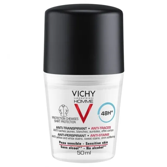 Vichy Homme Déodorant Bille Anti-trace 48h 50ml Vichy Homme Déodorant Bille Anti-trace 48h 50ml