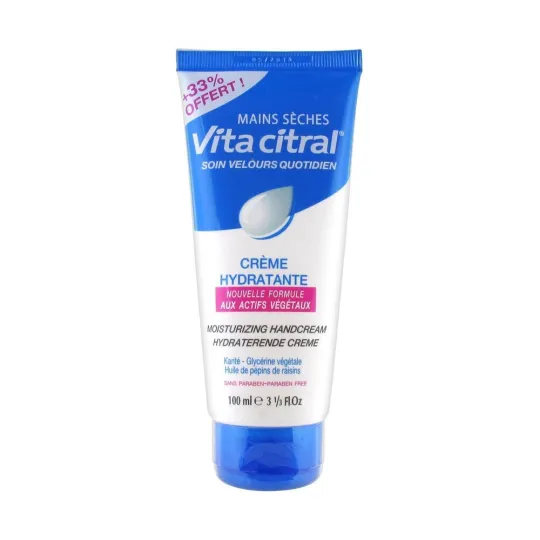 Vita Citral crème hydratante mains sèches 75ml + 25 ml offert Vita Citral crème hydratante mains sèches 75ml + 25 ml offert