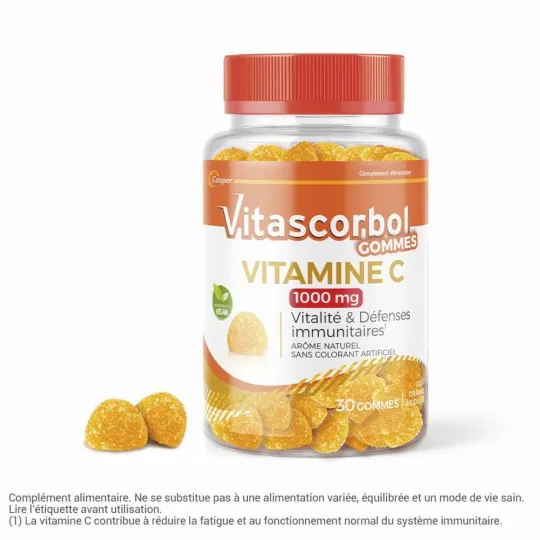 Vitascorbol Gommes Vitamine C 1000mg 30 Gommes Vitascorbol Gommes Vitamine C 1000mg 30 Gommes
