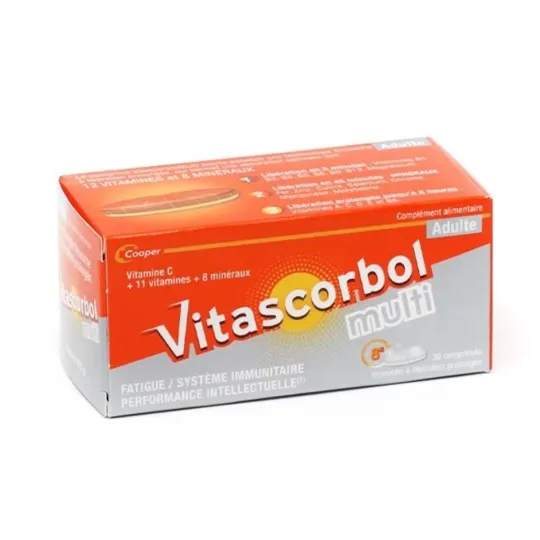 Vitascorbol Multi Adulte 30 comprimés Vitascorbol Multi Adulte 30 comprimés