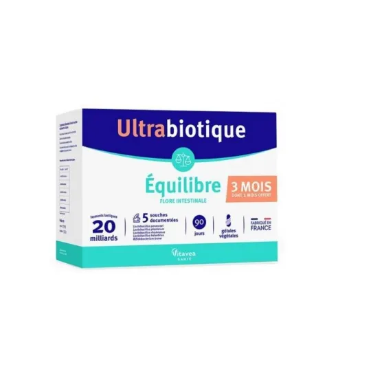 Vitavéa Ultrabiotique Equilibre Flore Intestinale 90 gélules dont 30 OFFERTES