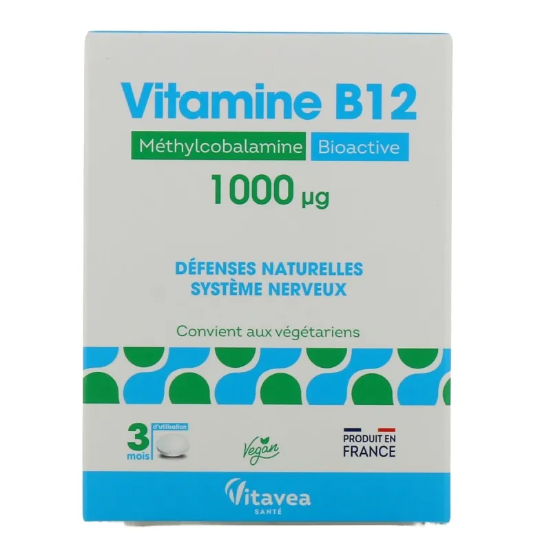 Vitavéa Vitamine B12 1000µg 90 comprimés Vitavéa Vitamine B12 1000µg 90 comprimés