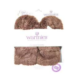 Warmies Chaussons Bouillotte -Chaussons chocolat