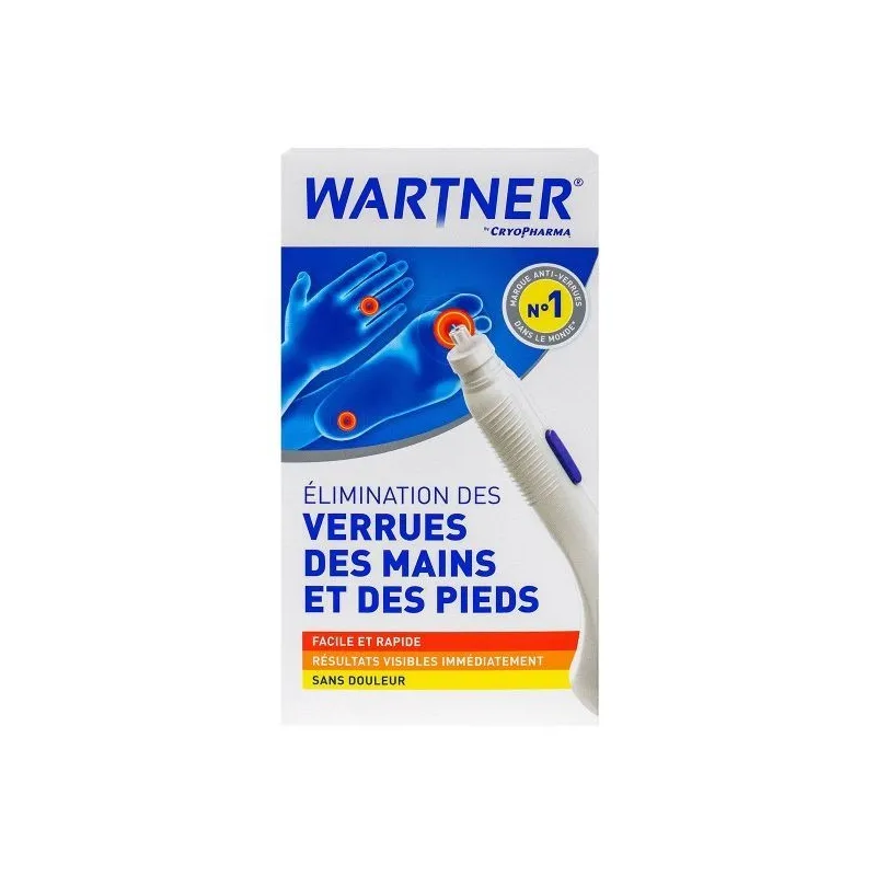 Wartner Cryopharma Stylo anti-verrues Mains et pieds