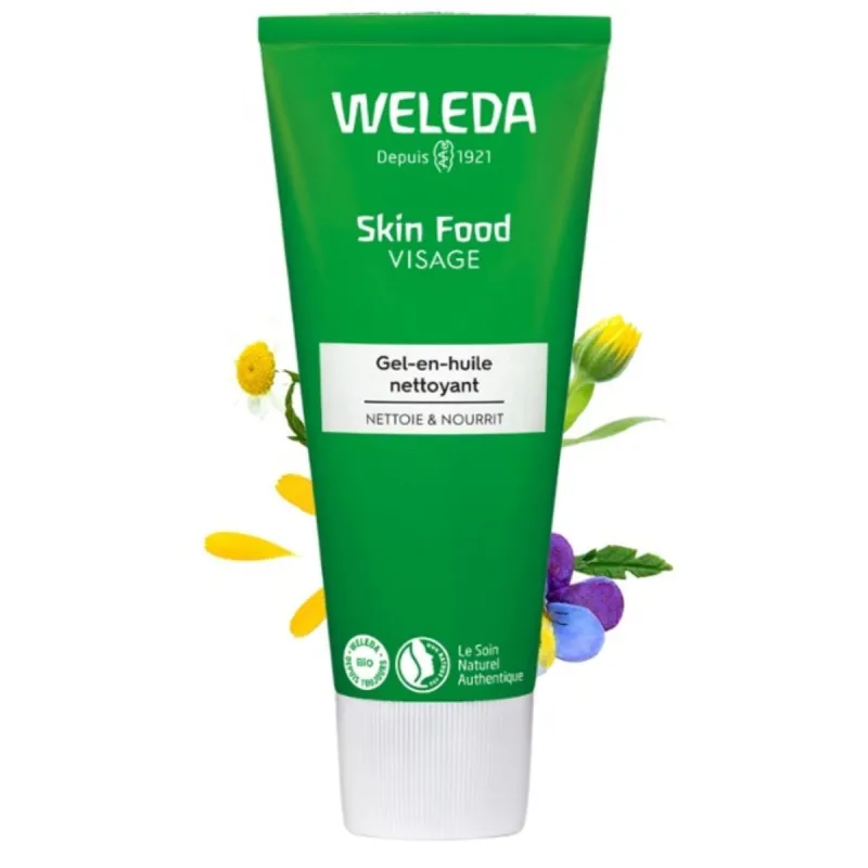 Weleda Skin Food Visage Gel Huile Nettoyant 75ml