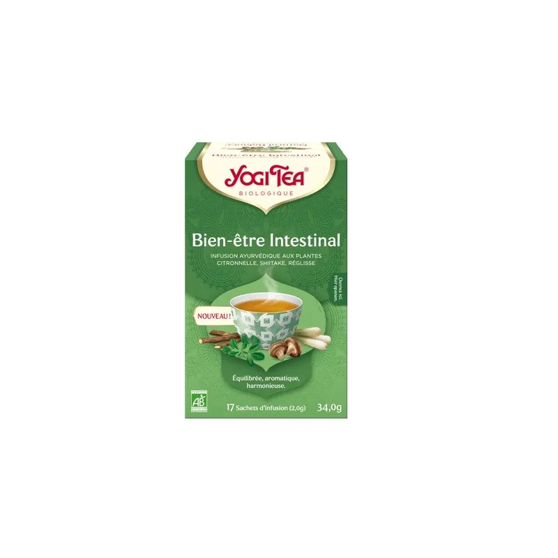 Yogi Tea Bien-être Intestinal Infusion Bio Vegan 17 Sachets