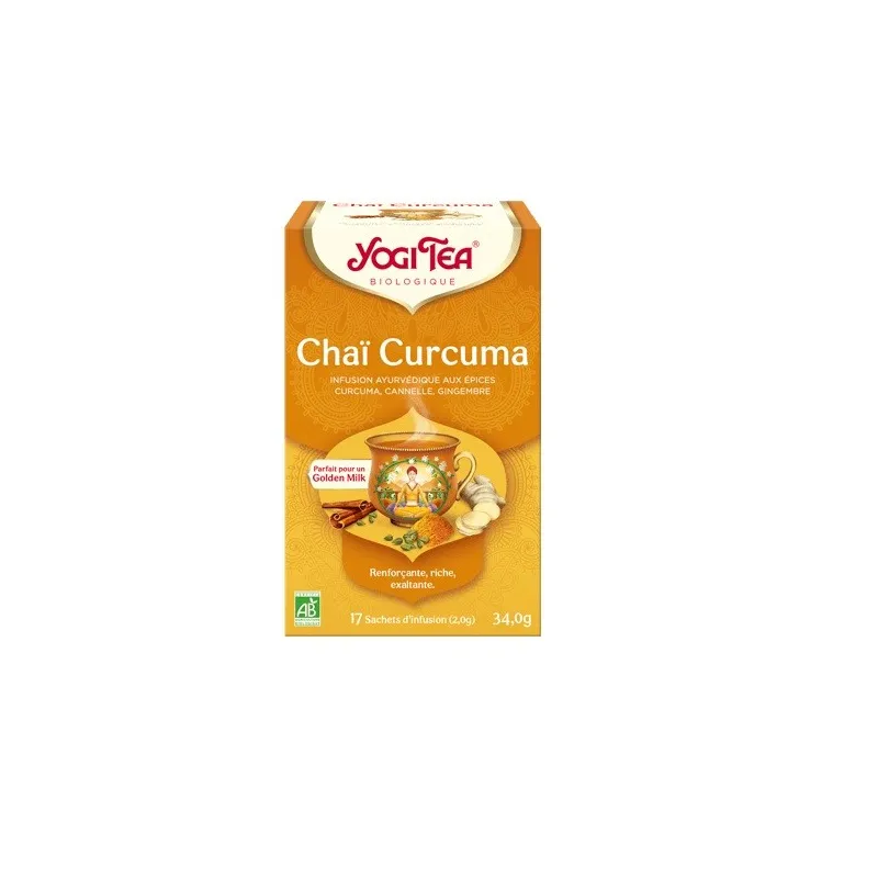 Yogi Tea Chaï Curcuma 17 Sachets D'Infusion Yogi Tea Chaï Curcuma 17 Sachets D'Infusion