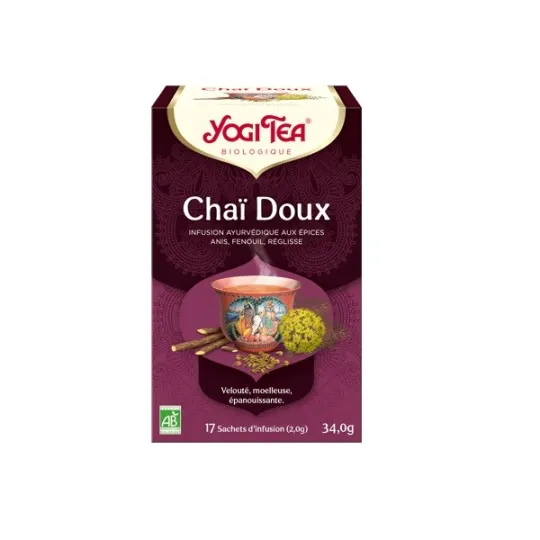 Yogi Tea Chaï Doux Infusion Bio Vegan 17 Sachets Yogi Tea Chaï Doux Infusion Bio Vegan 17 Sachets