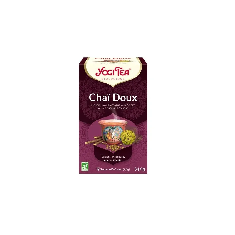 Yogi Tea Chaï Doux Infusion Bio Vegan 17 Sachets Yogi Tea Chaï Doux Infusion Bio Vegan 17 Sachets