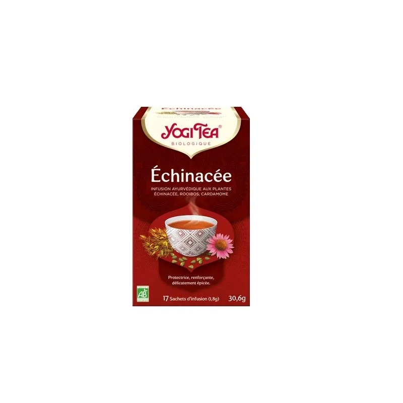 Yogi Tea Echinacée Infusion Ayurvédique Bio Vegan 17 Sachets