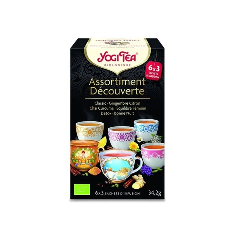 Yogi Tea Infusion Assortiment Découverte 6x3 Sachets Yogi Tea Infusion Assortiment Découverte 6x3 Sachets