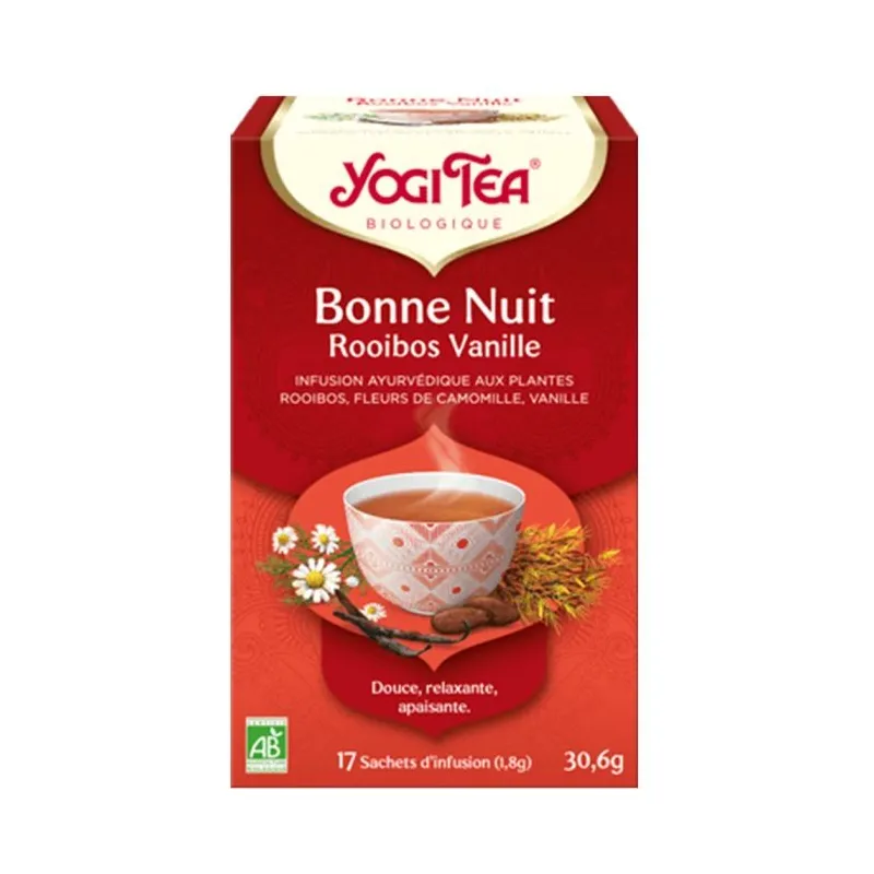 Yogi Tea Infusion Bonne Nuit Rooibos Vanille 17 Sachets Yogi Tea Infusion Bonne Nuit Rooibos Vanille 17 Sachets