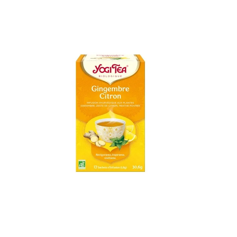 Yogi Tea Infusion Gingembre Citron Bio Vegan 17 Sachets