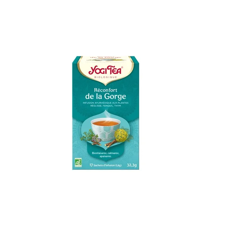 Yogi Tea Infusion Réconfort De La Gorge Bio Vegan 17 Sachets Yogi Tea Infusion Réconfort De La Gorge Bio Vegan 17 Sachets