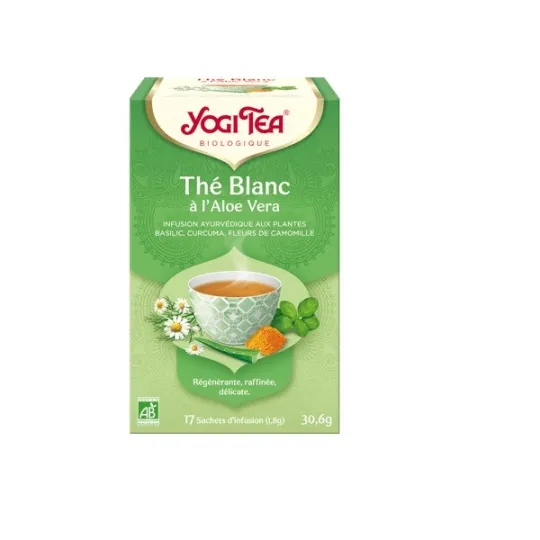 Yogi Tea Infusion Thé Blanc à l'Aloe Vera Bio Vegan 17 Sachets Yogi Tea Infusion Thé Blanc à l'Aloe Vera Bio Vegan 17 Sachets