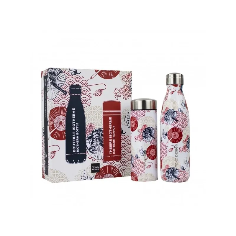 Yoko Design Coffret Bouteille Isotherme et Théière Isotherme Japon Yoko Design Coffret Bouteille Isotherme et Théière Isotherme Japon