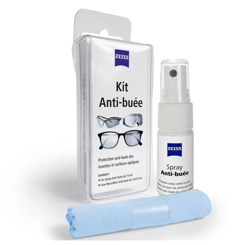 Zeiss Kit Anti-buée Spray 15ml + Lingette