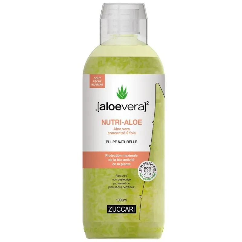 Zuccari [aloevera]² NUTRI-ALOE Goût Pêche Blanche 1000ml