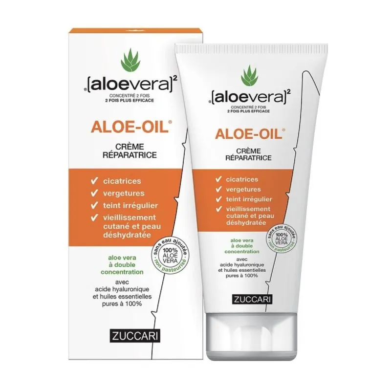 Zuccari AloeVera 100% Aloe Vera Aloe Oil Crème réparatrice 150ml Zuccari AloeVera 100% Aloe Vera Aloe Oil Crème réparatrice 150ml