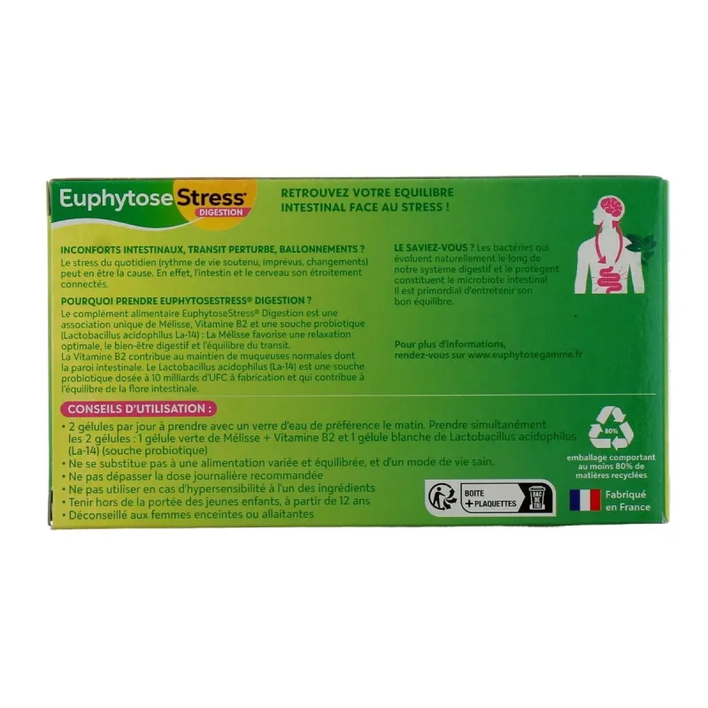 Euphytose Stress Digestion 2X14 Gélules Euphytose Stress Digestion 2X14 Gélules