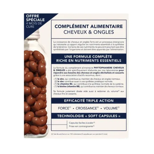 Phytophanère Cheveux et Ongles 240 capsules dont 120 OFFERTES