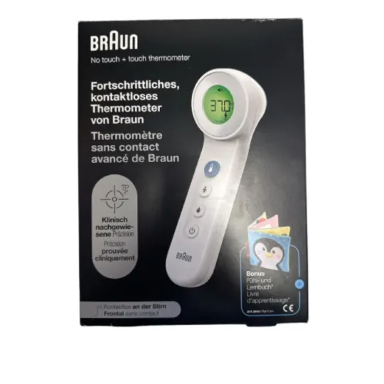 Braun Sensian 7 Thermomètre sans contact BNT400 + livre d'apprentissage Braun Sensian 7 Thermomètre sans contact BNT400 + livre d'apprentissage